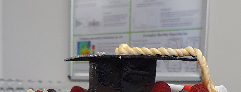 Fotos of a PhD cake